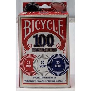 Used Bicycle Poker Chips Replacement set --100 count